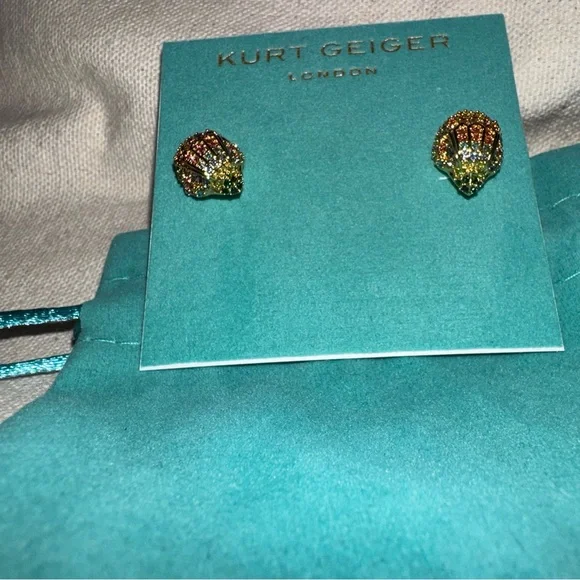 Kurt Geiger NWTB Eagle Head Crystal Encrusted & Gold Tone Post Earrings - Picture 7 of 10